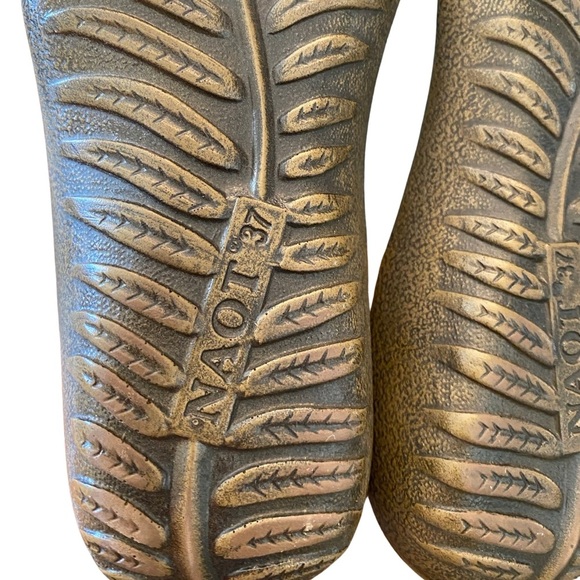 Naot Women's Papaki Teal Nubuck/Latter Brown Leather Sandals - Picture 4 of 8